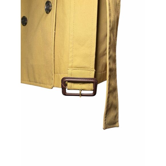 NWT J. Crew Women 8 Cropped Icon Trench Coat Honey Brown Tan Camel Belted Jacket - Picture 8 of 17